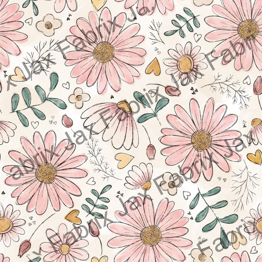 Sketchy Pink Daisy RAE87