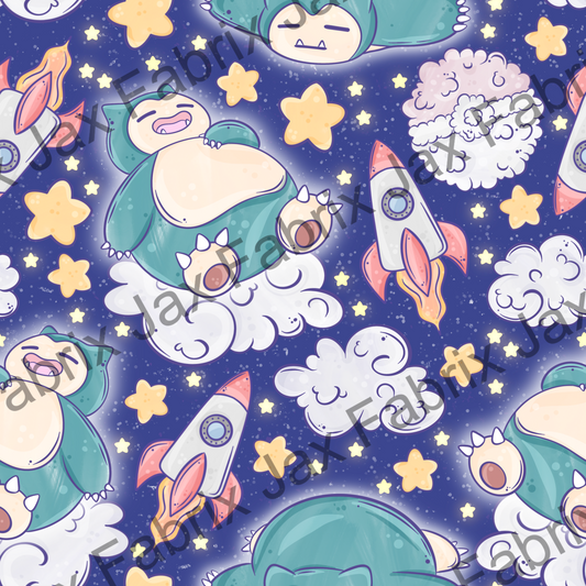 Snoozing Poke Night Sky Blue PC519