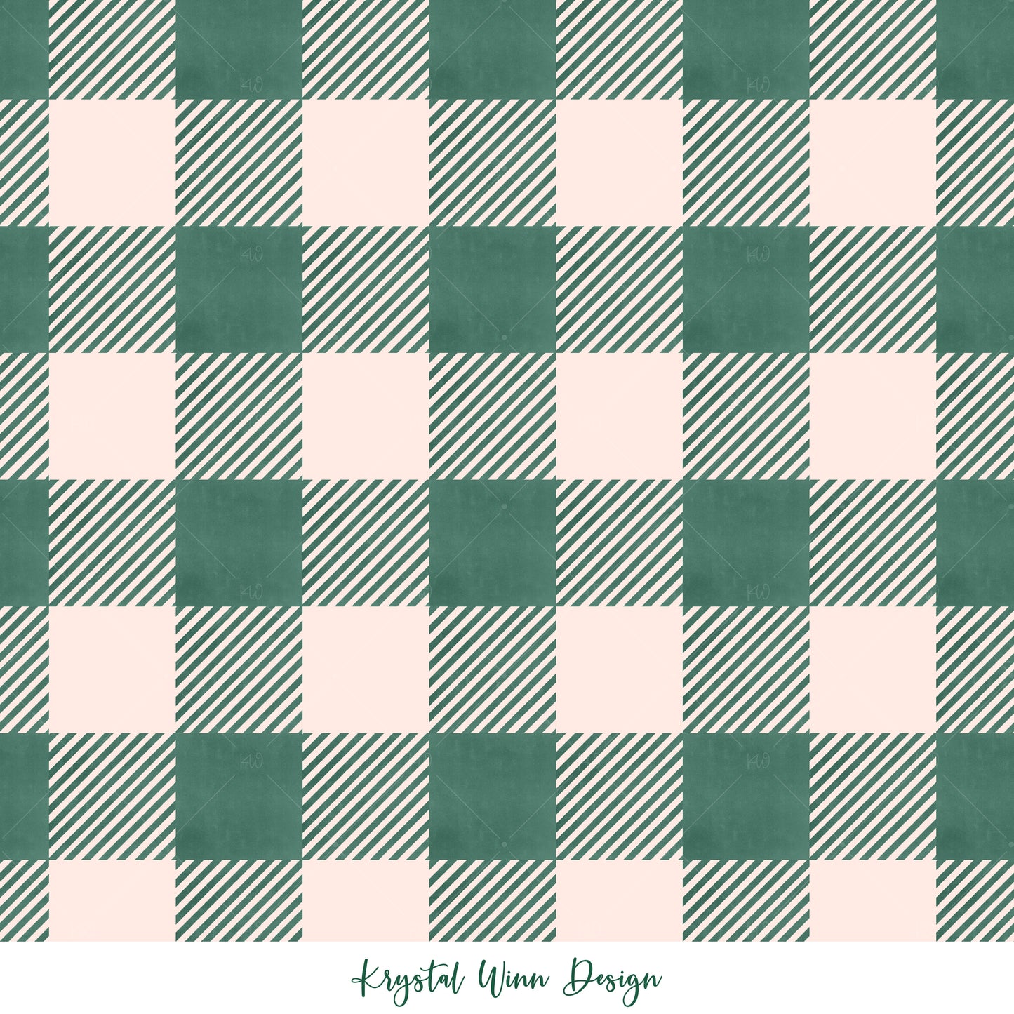 Sugar Plum Buffalo Check Mint KW206