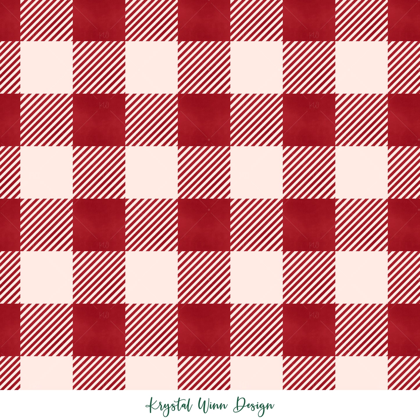 Sugar Plum Buffalo Check Red KW208