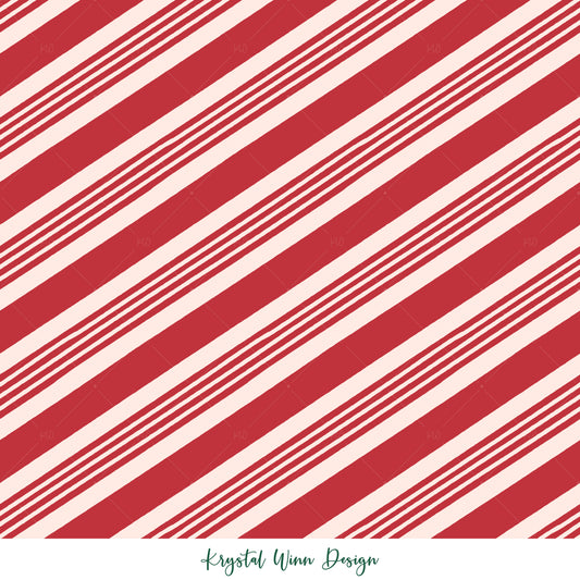 Sugar Plum Candy Cane Stripe Red KW211