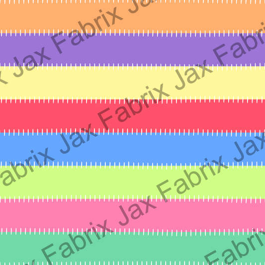 Summer Daisy Patchwork Stripes RAE348