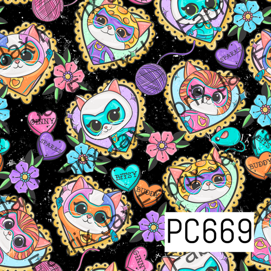 Tattoo Powerful Kitties Black PC669