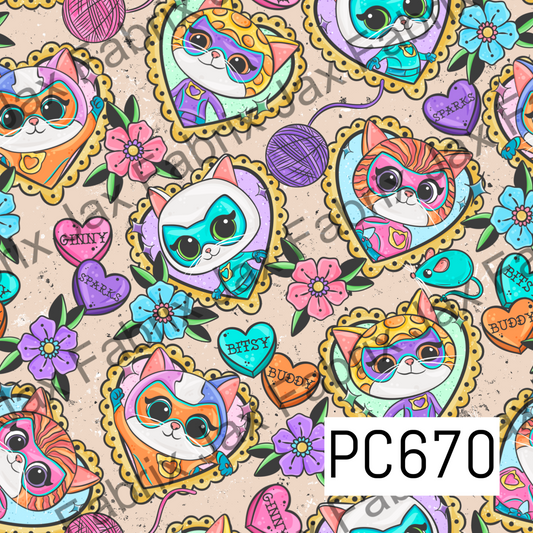 Tattoo Powerful Kitties Tan PC670