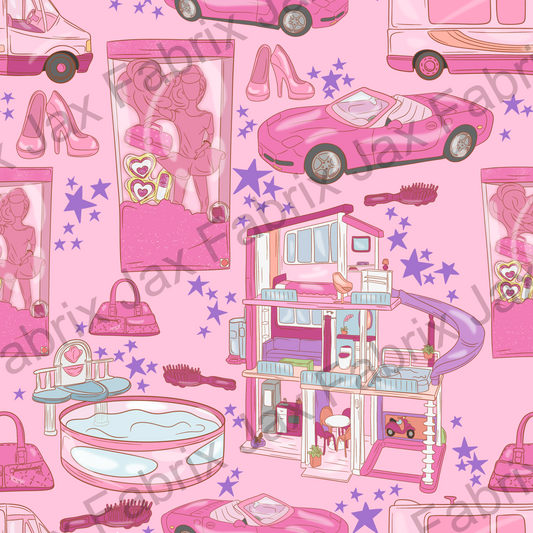 Pink Doll Faceless Purple Stars PC394