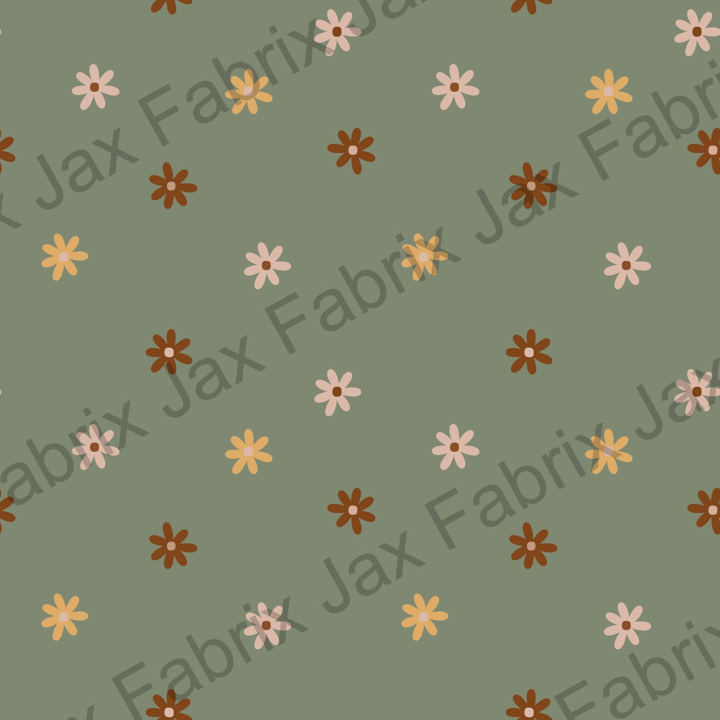 Lil Boho Flowers Green INH235