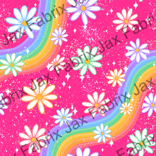 Pink Groovy flowers ZR106