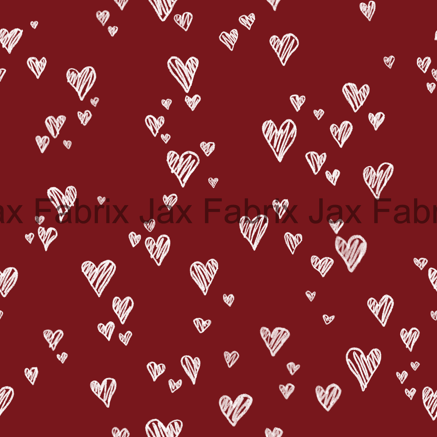 Sweetheart Red Scribble Hearts AMD164