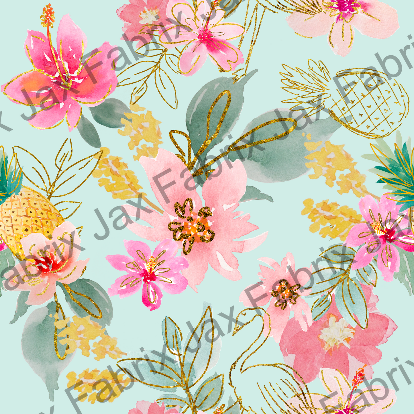 Tropical Gold Floral ED85