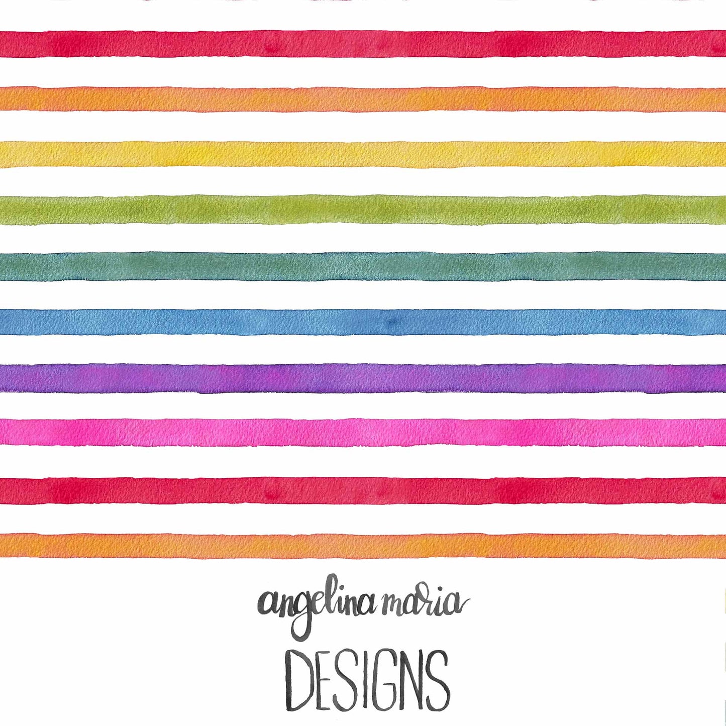 Watercolor Rainbow Stripes AMD298