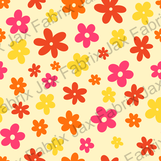 Groovy Flowers Yellow ZR136